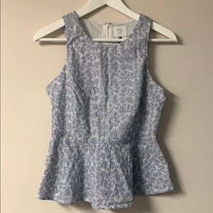 HD in Paris eyelet peplum top